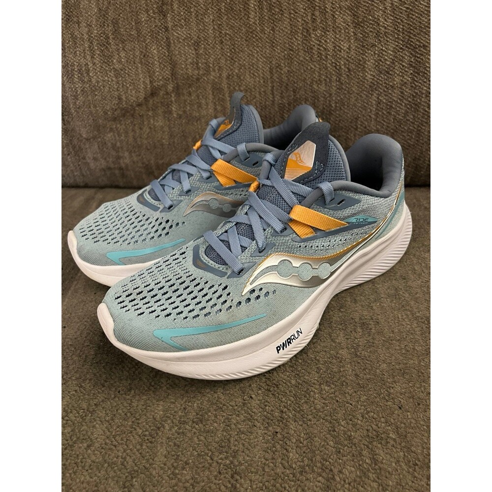 Saucony Ride 15 Women's Size 6 Running Shoes Denim Aqua EUC
